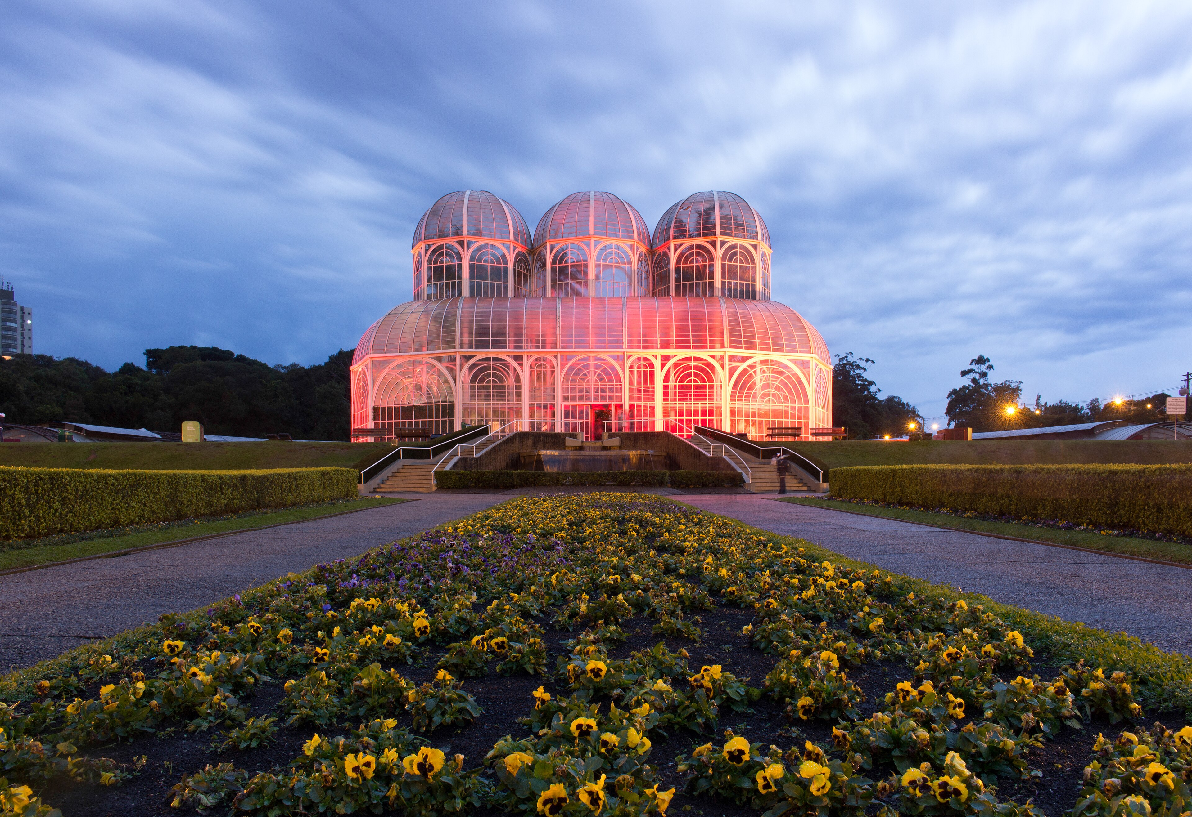 The glass greenhouse of Curitiba’s Botanical Garden, in one of Brazil’s most orderly and safe cities
