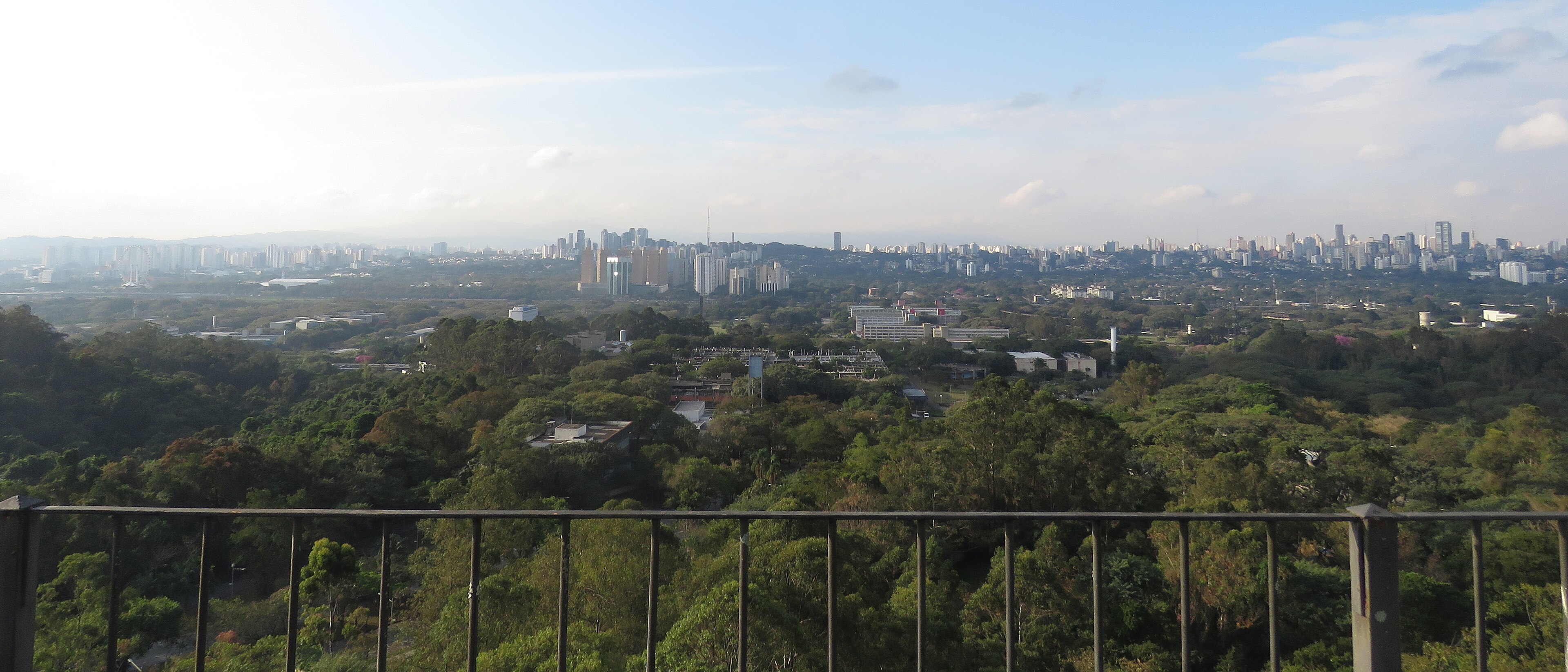 Aerial view of the University of São Paulo campus, a green academic district in Brazil's largest city